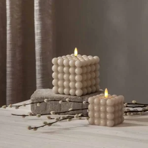 LED-Kuplakynttilä 9,5 cm beige