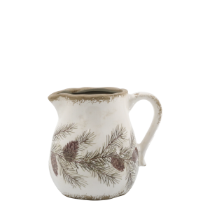 Chic Antique kannu kuusenoksilla ja kävyillä
