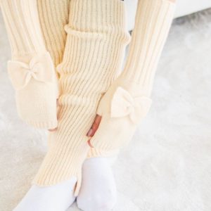 Säärystimet vaaleankeltainen KNIT AmandaB