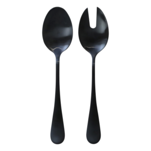 Mustat salaattiottimet setti Nordique Chic Antique